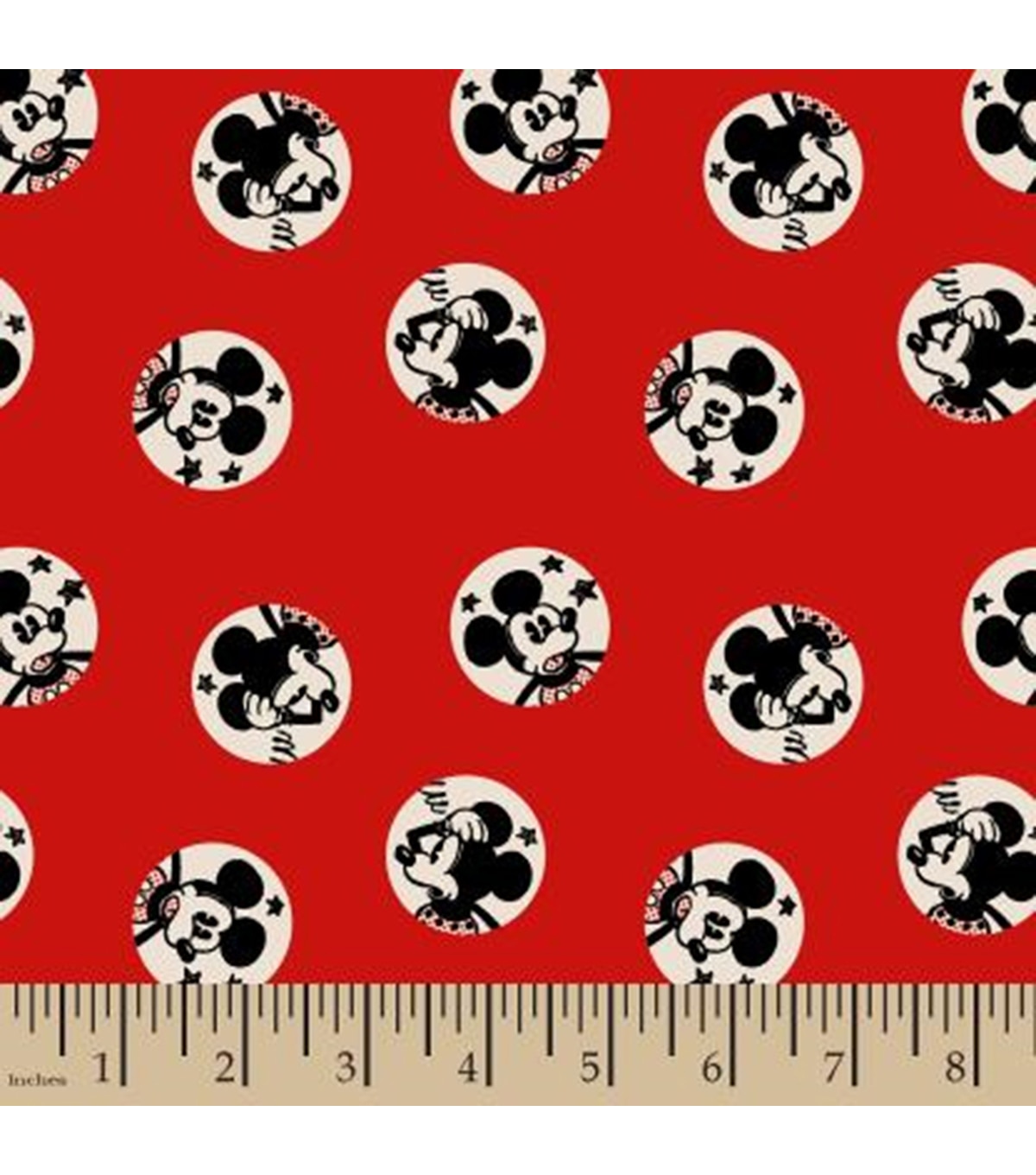 Disney Mickey Mouse Cotton Fabric Mickey And Minnie Badges Joann