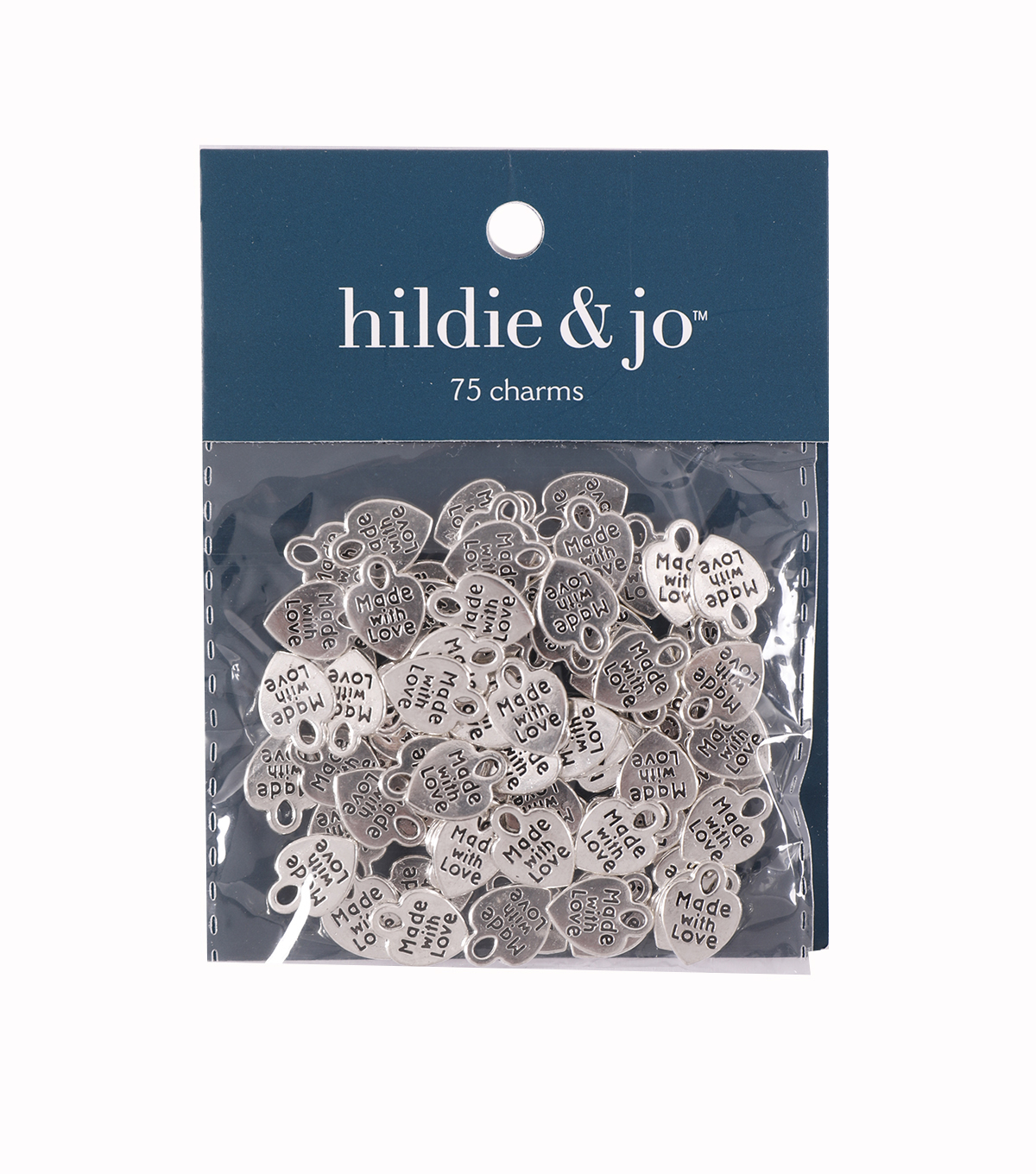 Silver Heart Charms Silvertone Metal Joann Darice U0022made With Love U0022 Silvertone Charms 75pc