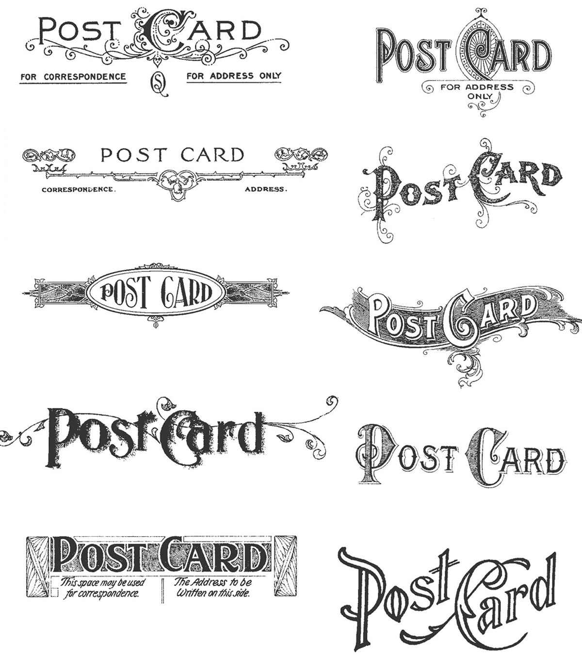 tim holtz cling rubber stamp set postcards joann