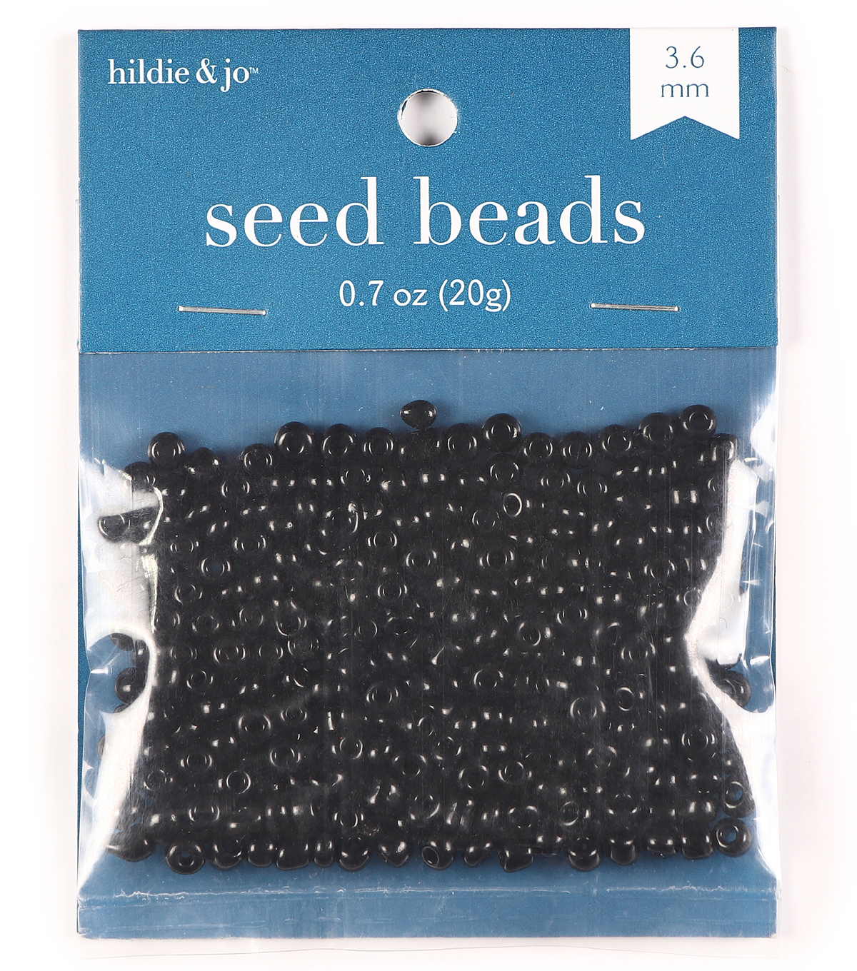 Glass E Beads, Black, 6/0, 20 grams | JOANN