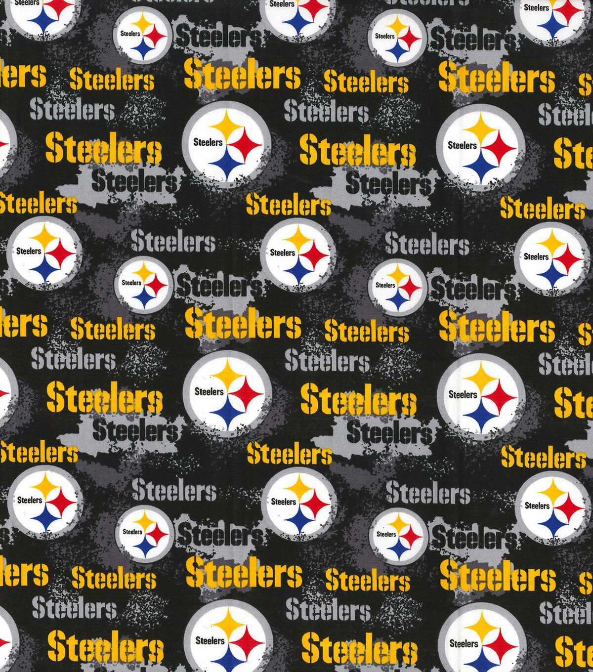 Pittsburgh Steelers Cotton Fabric Distressed | JOANN