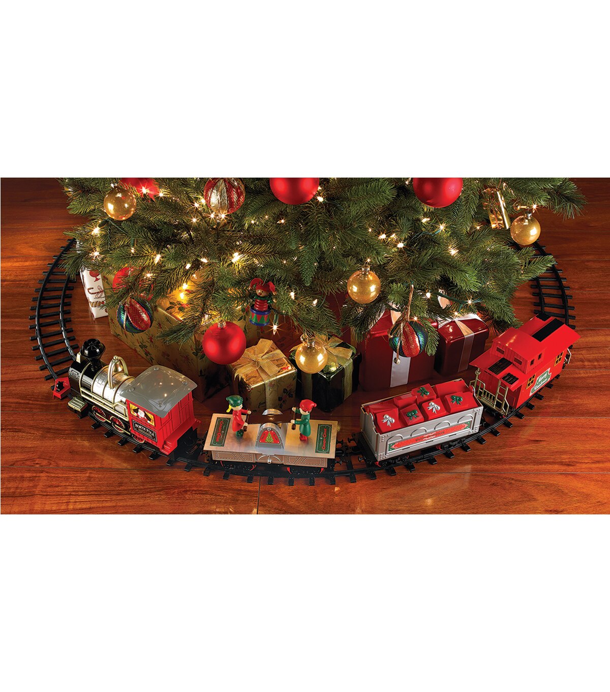 Holiday Train Set Motorized With Elves