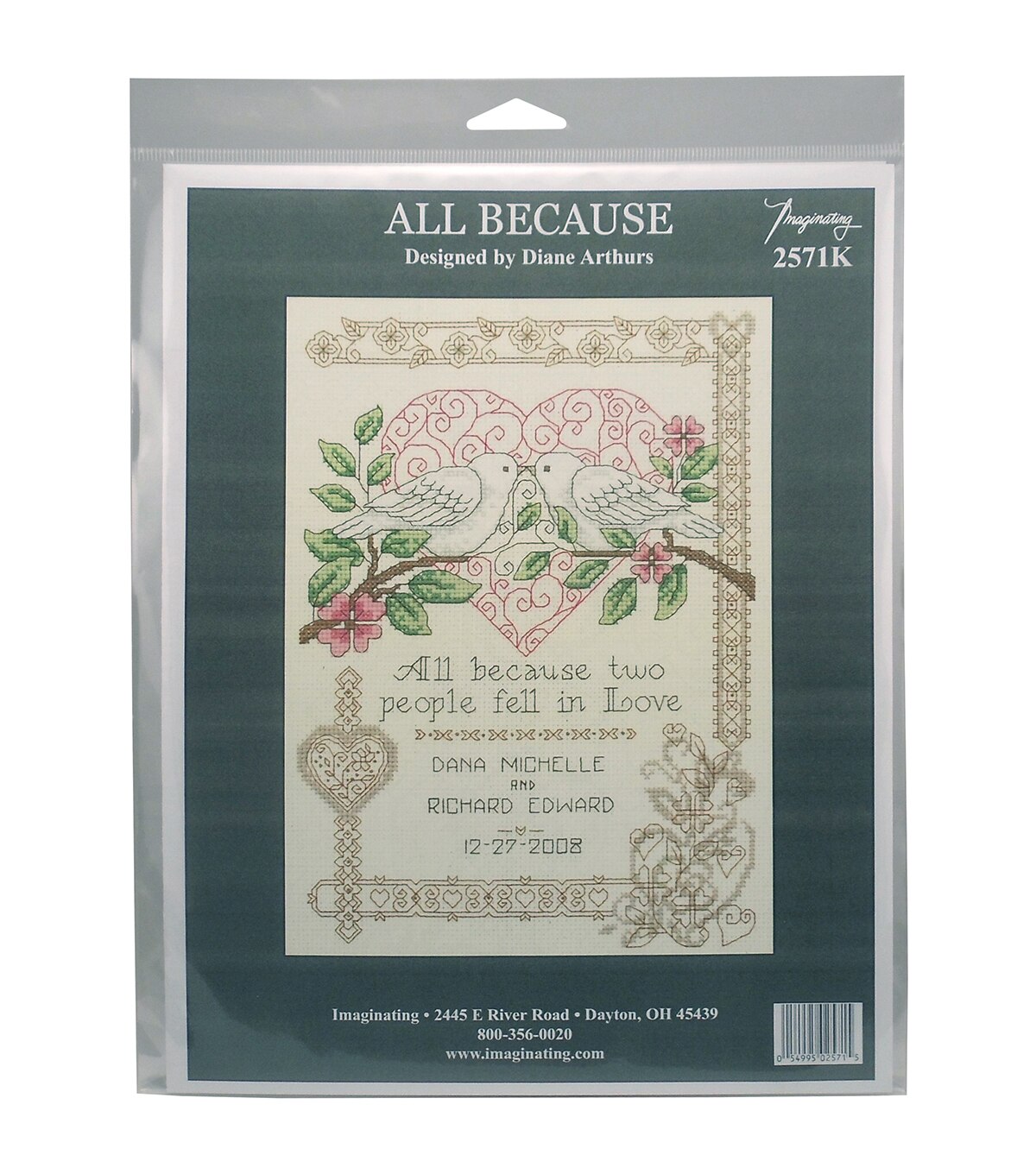 Imaginating All Because Wedding Record Counted Cross Stitch Kit | JOANN