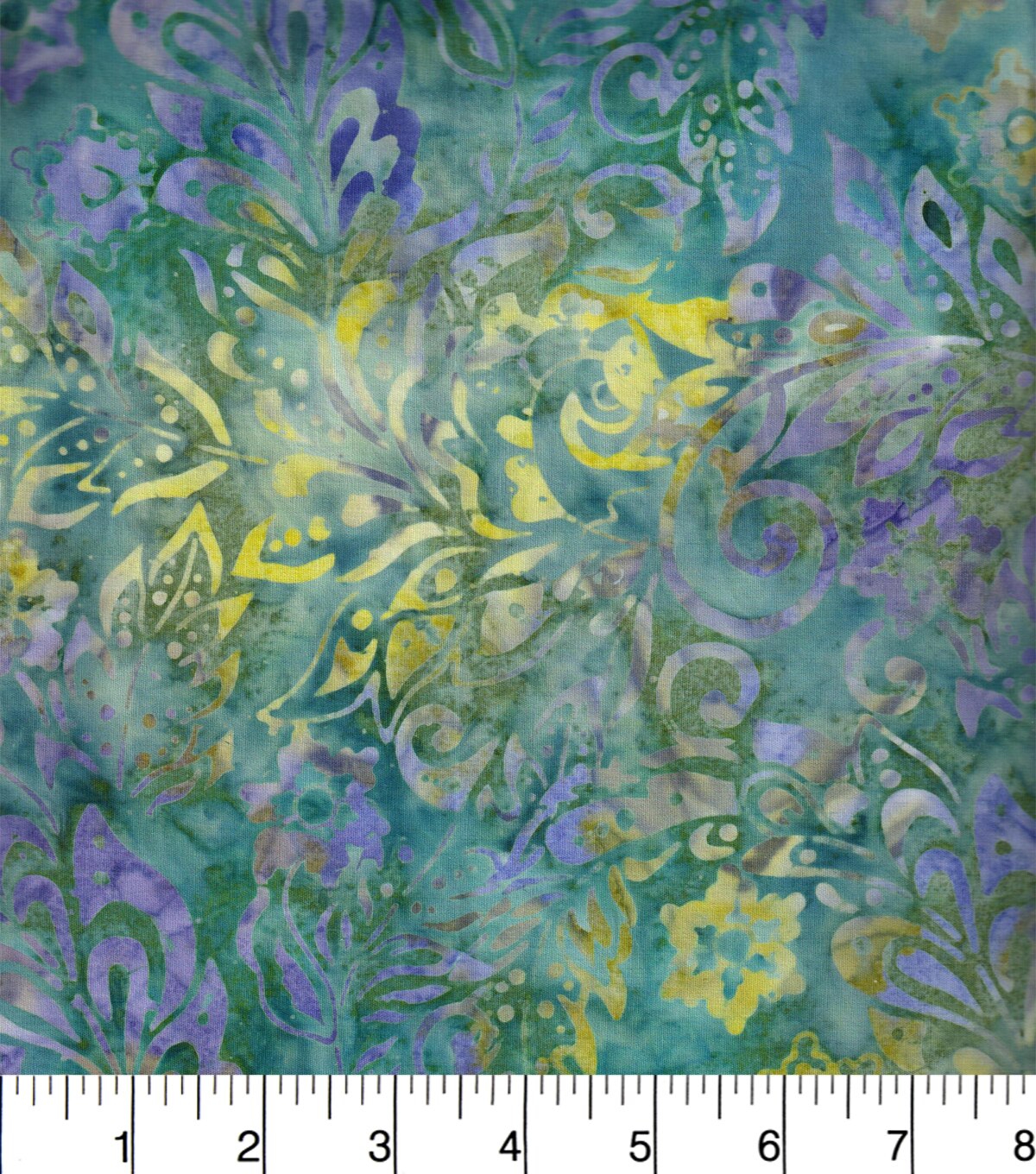 Legacy Studio Indonesian Batiks Cotton Fabric Packed Floral Teal | JOANN