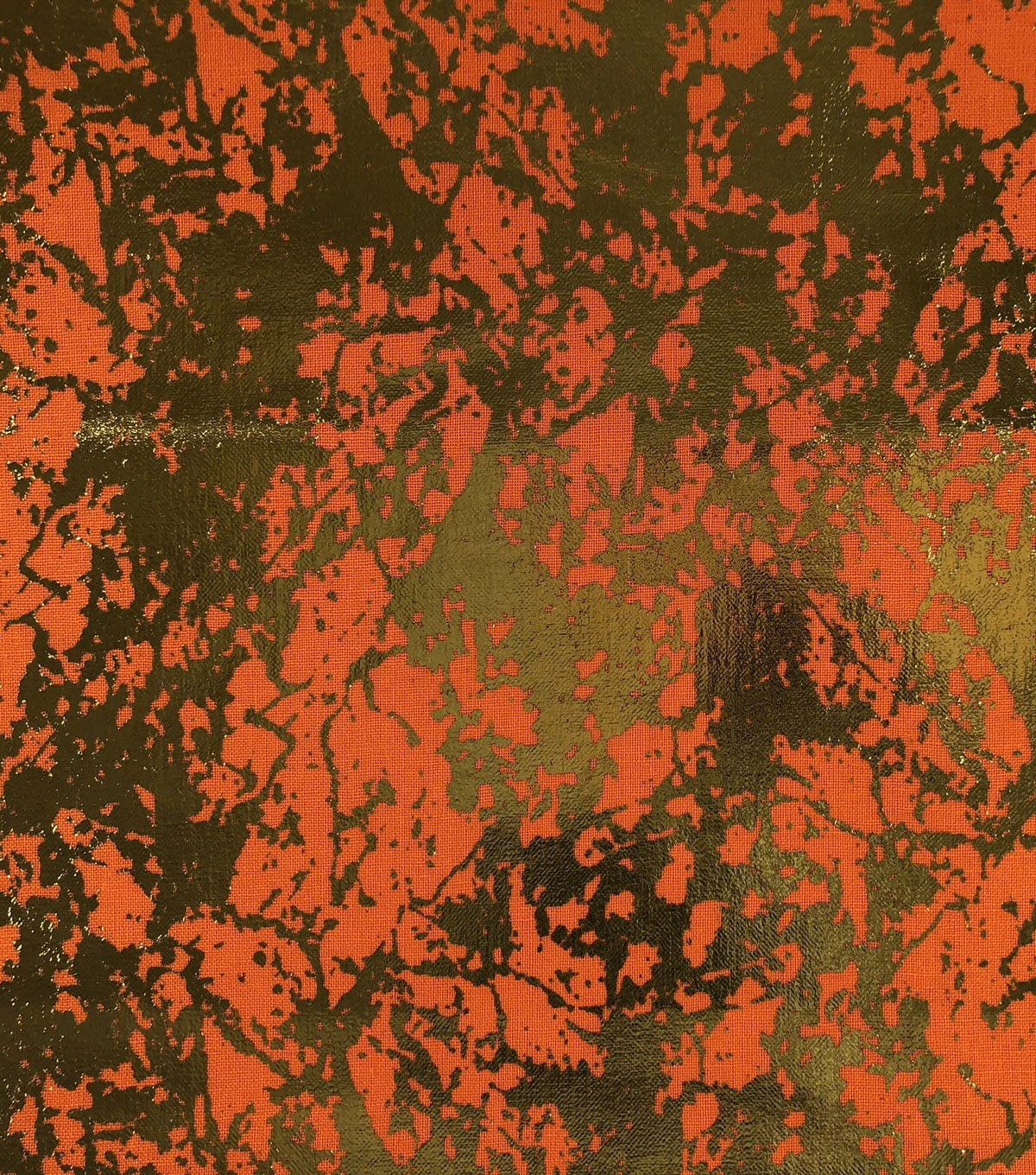 Keepsake Calico Cotton Fabric 43''-Orange & Metallic Crackle | JOANN