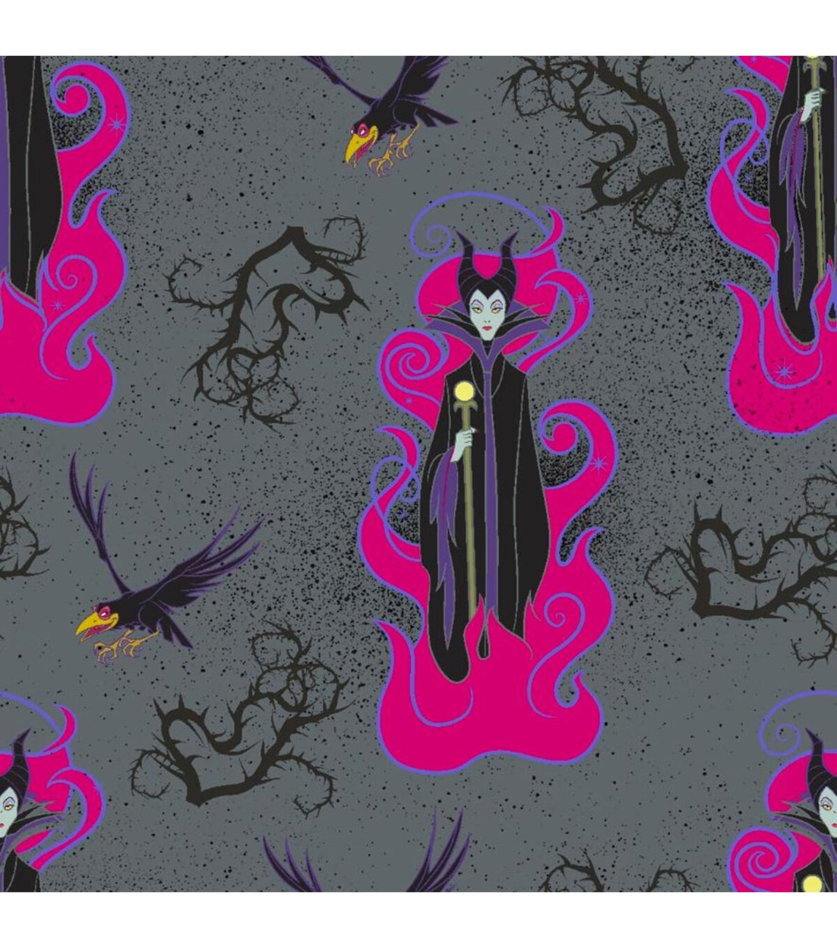 Disney Maleficent Fleece Fabric Allover JOANN