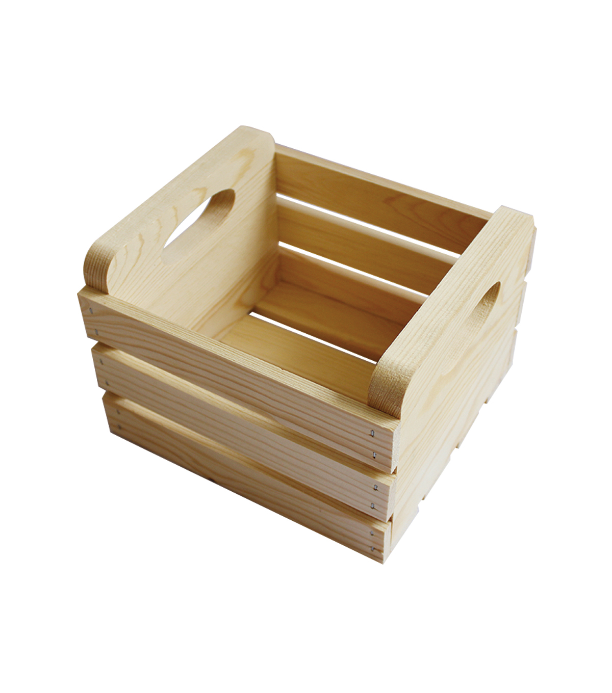 Small Basic Pine Wood Crate With Handles Joann Small Basic Pine Wood Crate With Handles