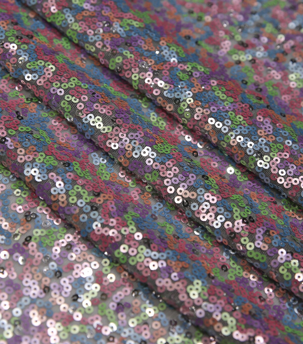Glitterbug Multi Colored Sequins On Mesh Fabric | JOANN