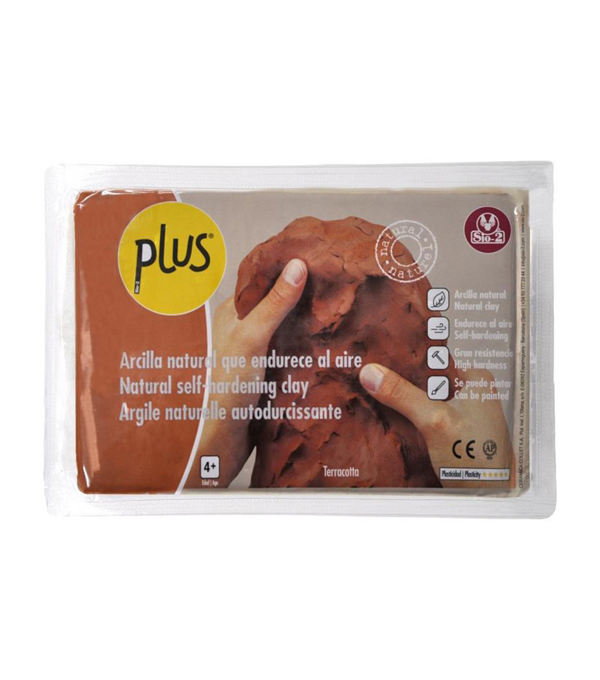 ACTIVA Plus Clay Natural Self-Hardening Clay Terra Cotta 2.2 pounds