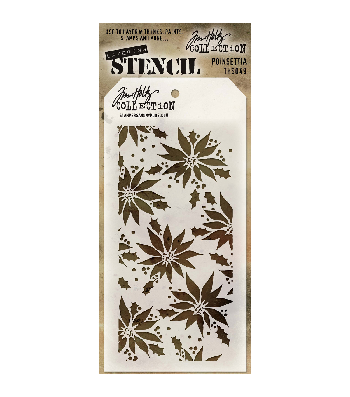 Honeycomb Stampers Anonymous Tim Holtz Layered Stencil 4.125 by 8.5-Inch