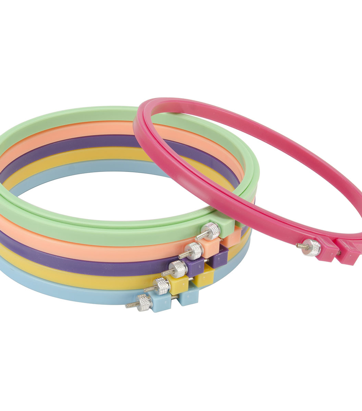Light Blue-size 10/" Bates Plastic Embroidery Hoop