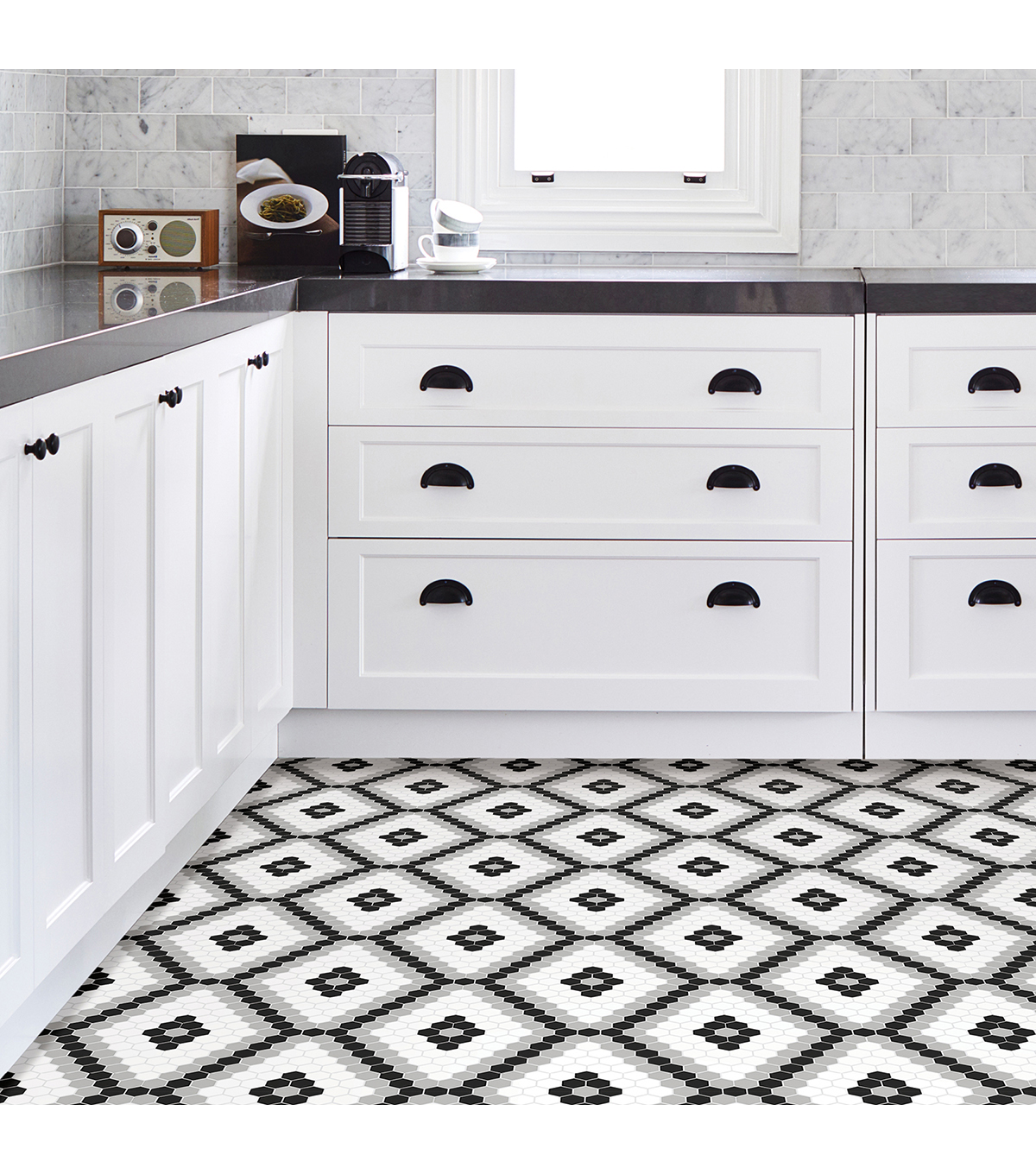 Floorpops L Stick Floor Tiles Black And White Joann L Stick Floor Tiles Black