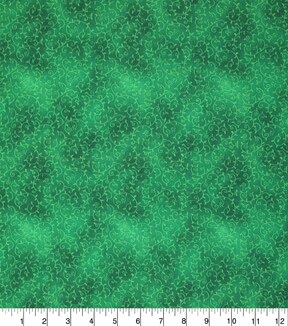 St. Patrick's Day Cotton Fabric Green Ivy Swirls | JOANN