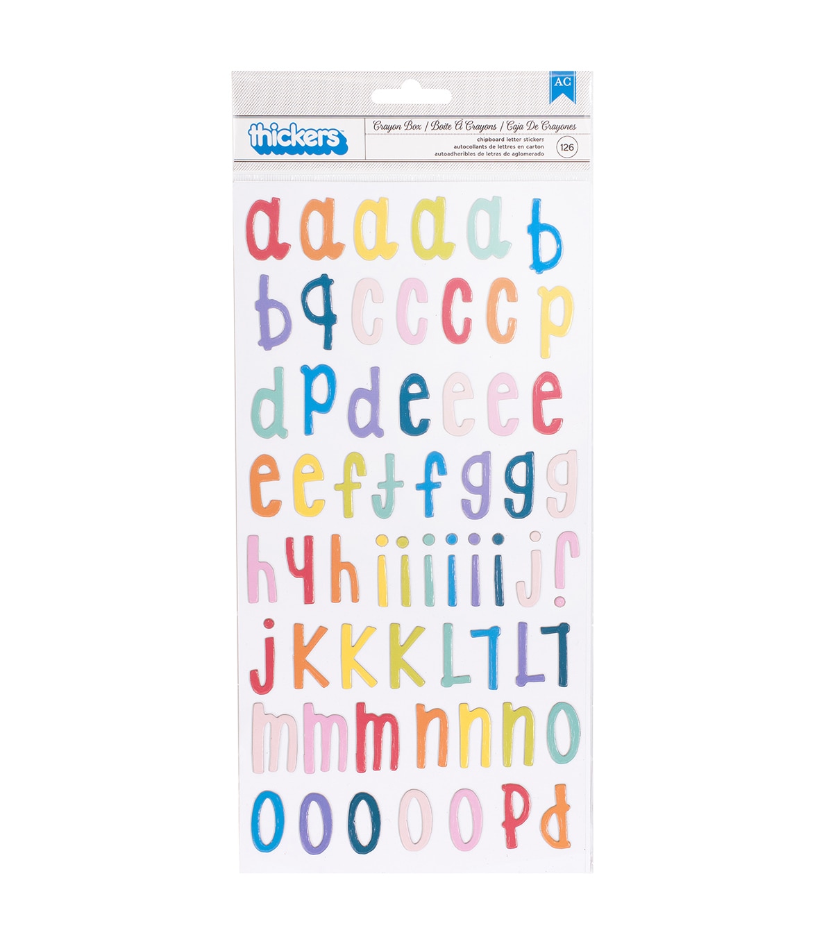 American Crafts Thicker Stickers-Rainbow Alphabet | JOANN