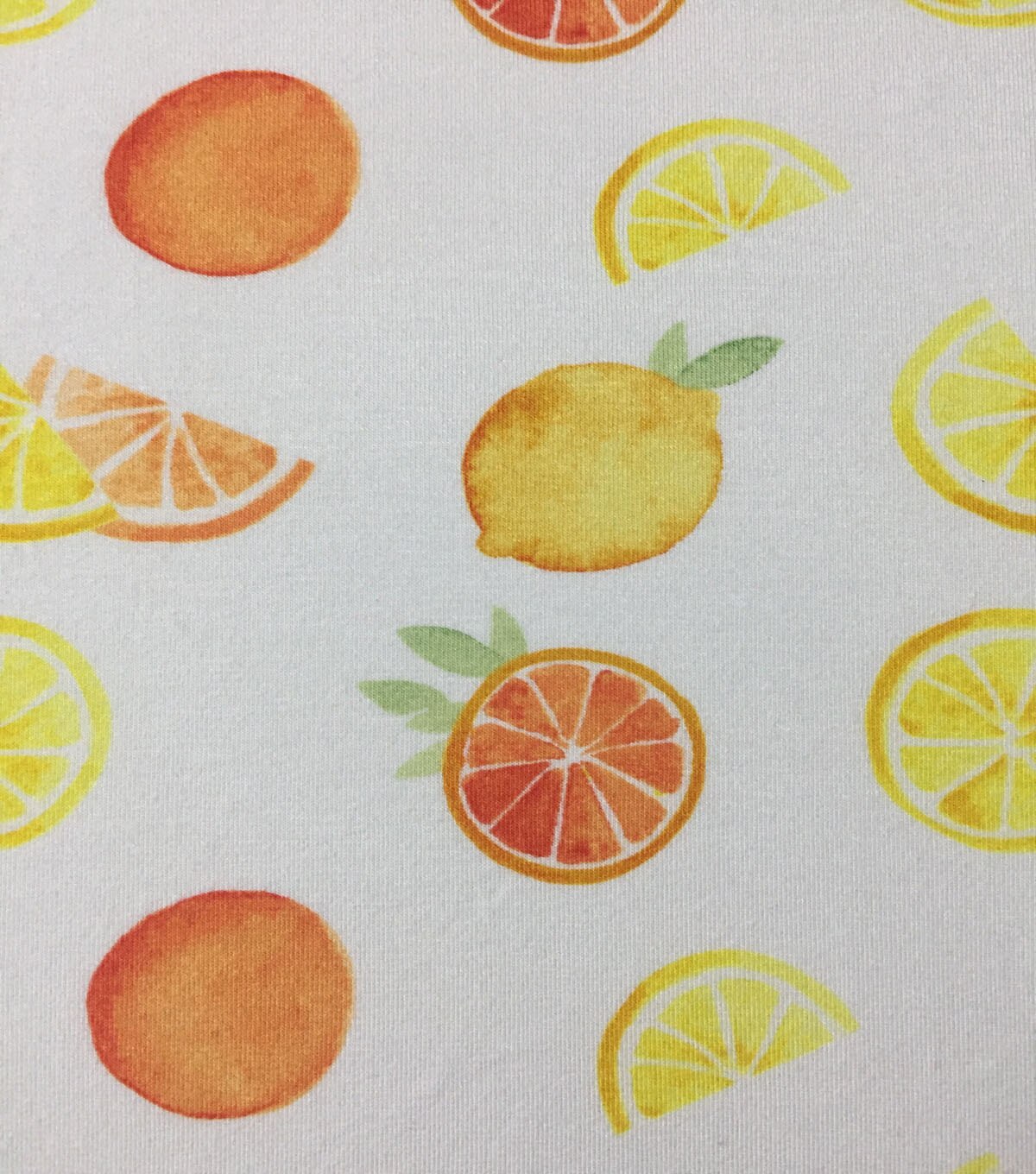 Rayon & Spandex Printed Knit Fabric-Peach Citrus Fruits | JOANN