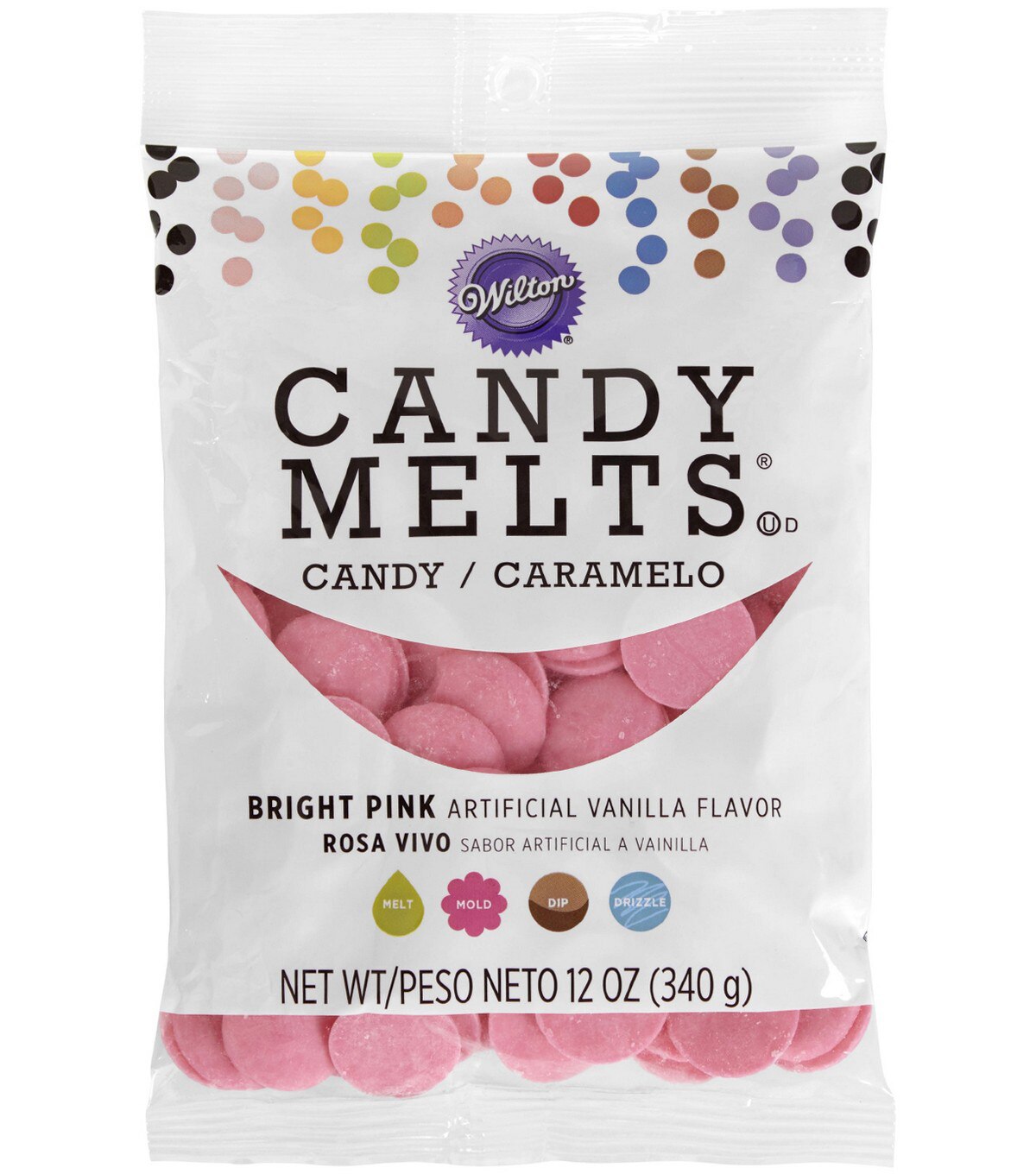 Wilton Candy Melts Vanilla Flavored 12oz-Bright Pink | JOANN