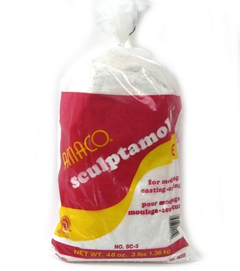 Amaco Plaster Sculptamold Modeling Compound 3lb-White