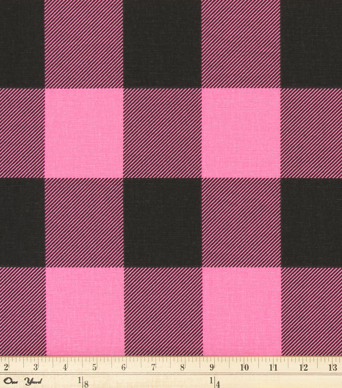 Premier Prints Upholstery Fabric Buffalo Check Polish Pink Black Buffalo Check Polish Pink Black