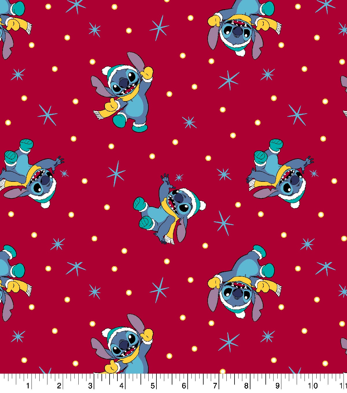 Disney Lilo & Stitch Christmas Knit FabricRed JOANN