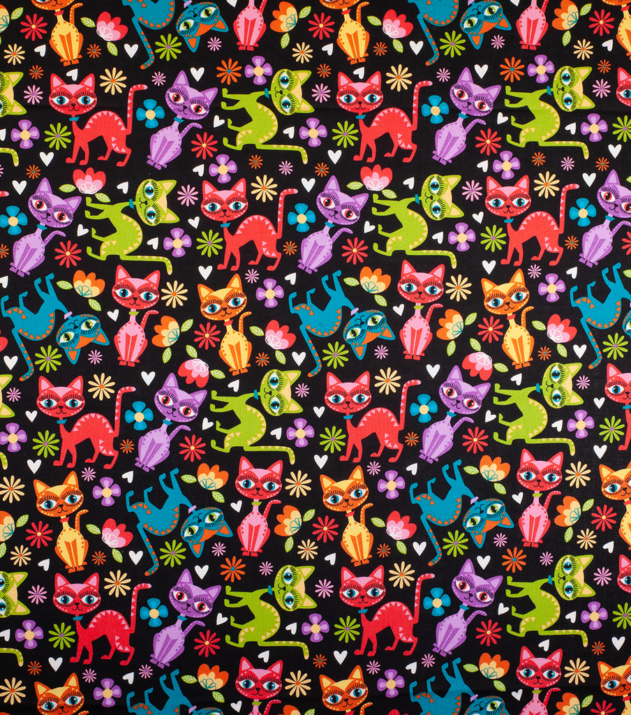Novelty Cotton Fabric Thin Cat JOANN
