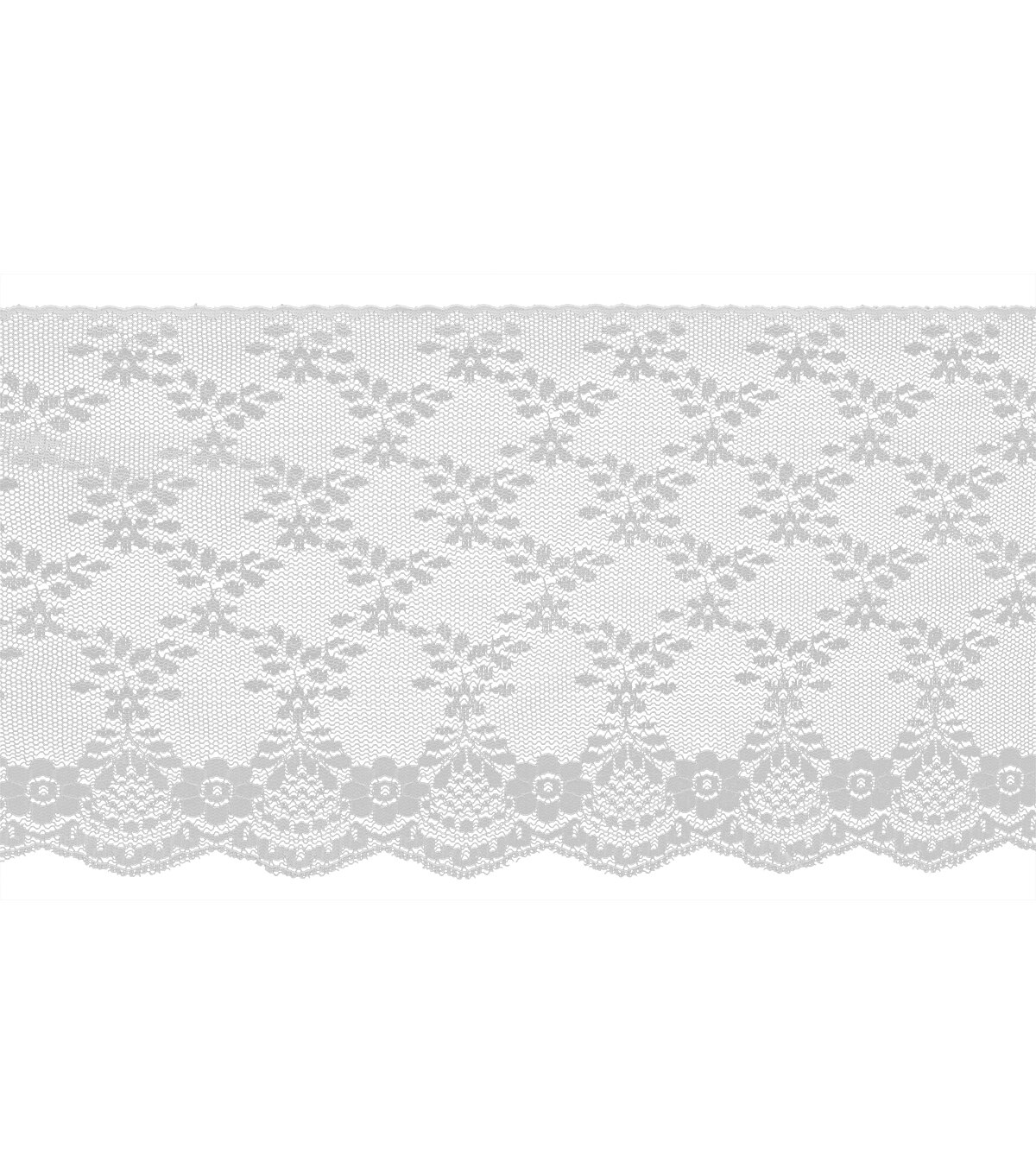 Simplicity Flat Fancy Lace Trim 7'' White | JOANN