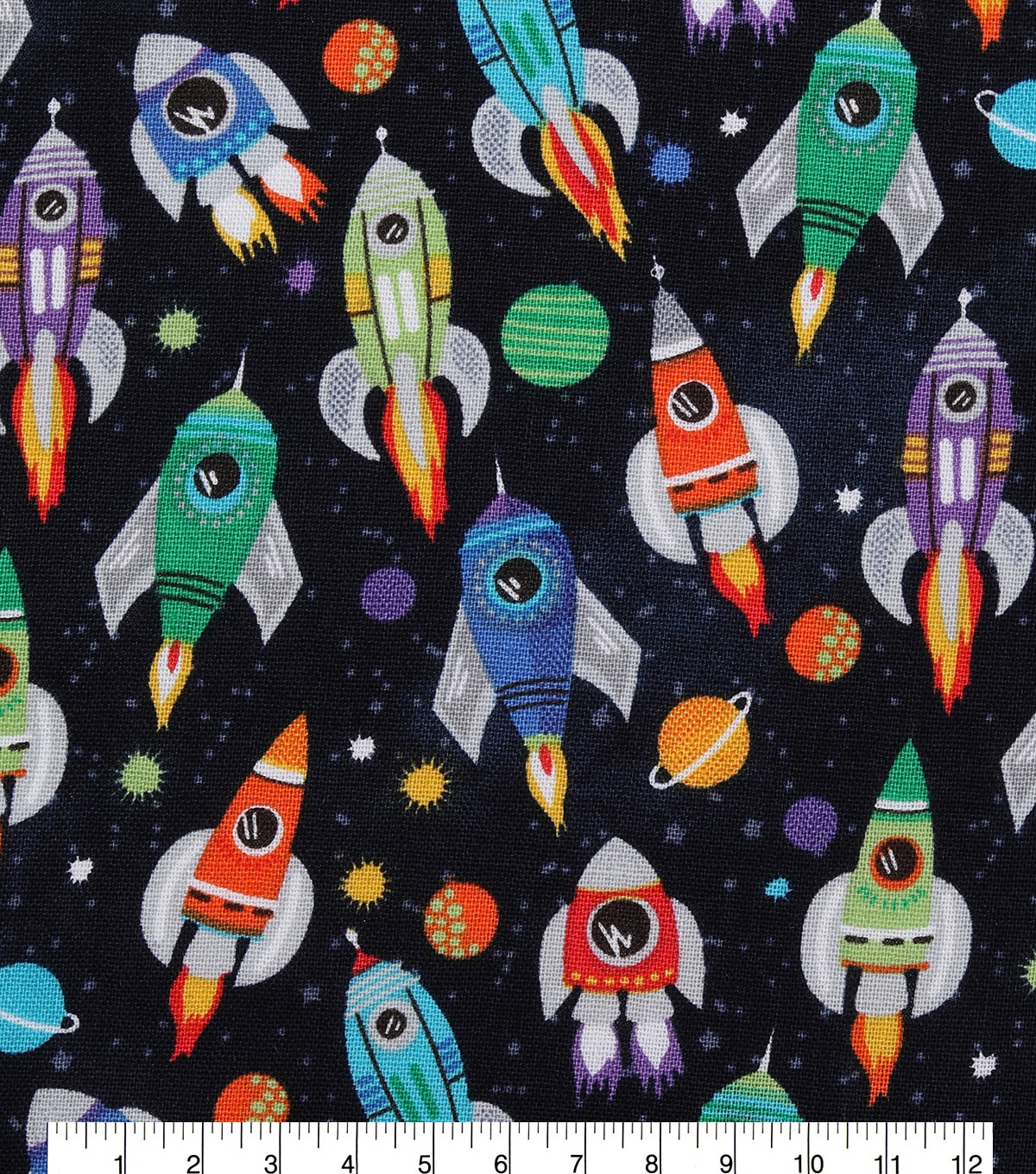 Novelty Cotton Fabric-Rocket Ships | JOANN