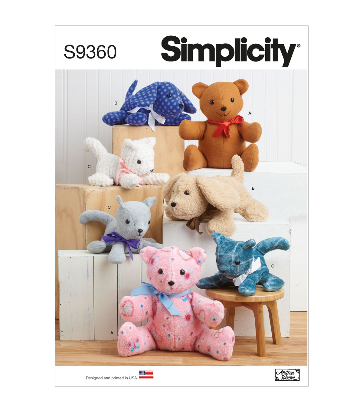 Simplicity S9360 Plush Animals Sewing Pattern | JOANN
