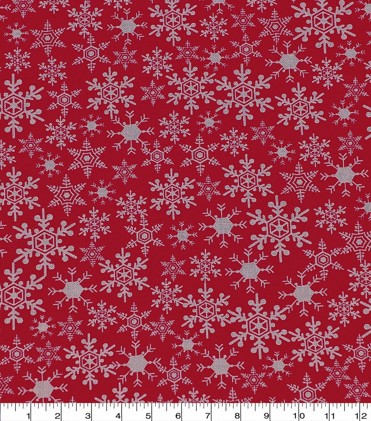 Christmas Cotton Fabric Noel & Snowflakes on Red | JOANN