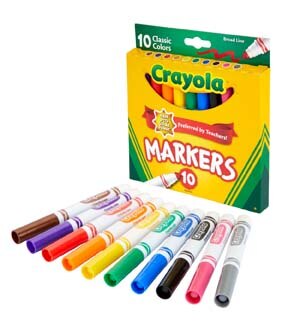 Pack Of 6 Classic Colors 10 Each Crayola Broad Line Markers Pens Markers Arts Crafts Sewing Rayvoltbike Com