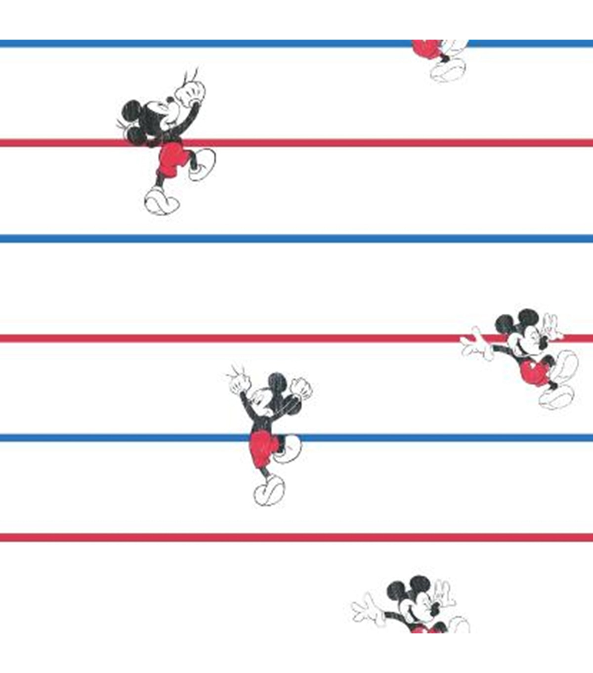 Disney Mickey Mouse Cotton Fabric Classic Stripe Joann