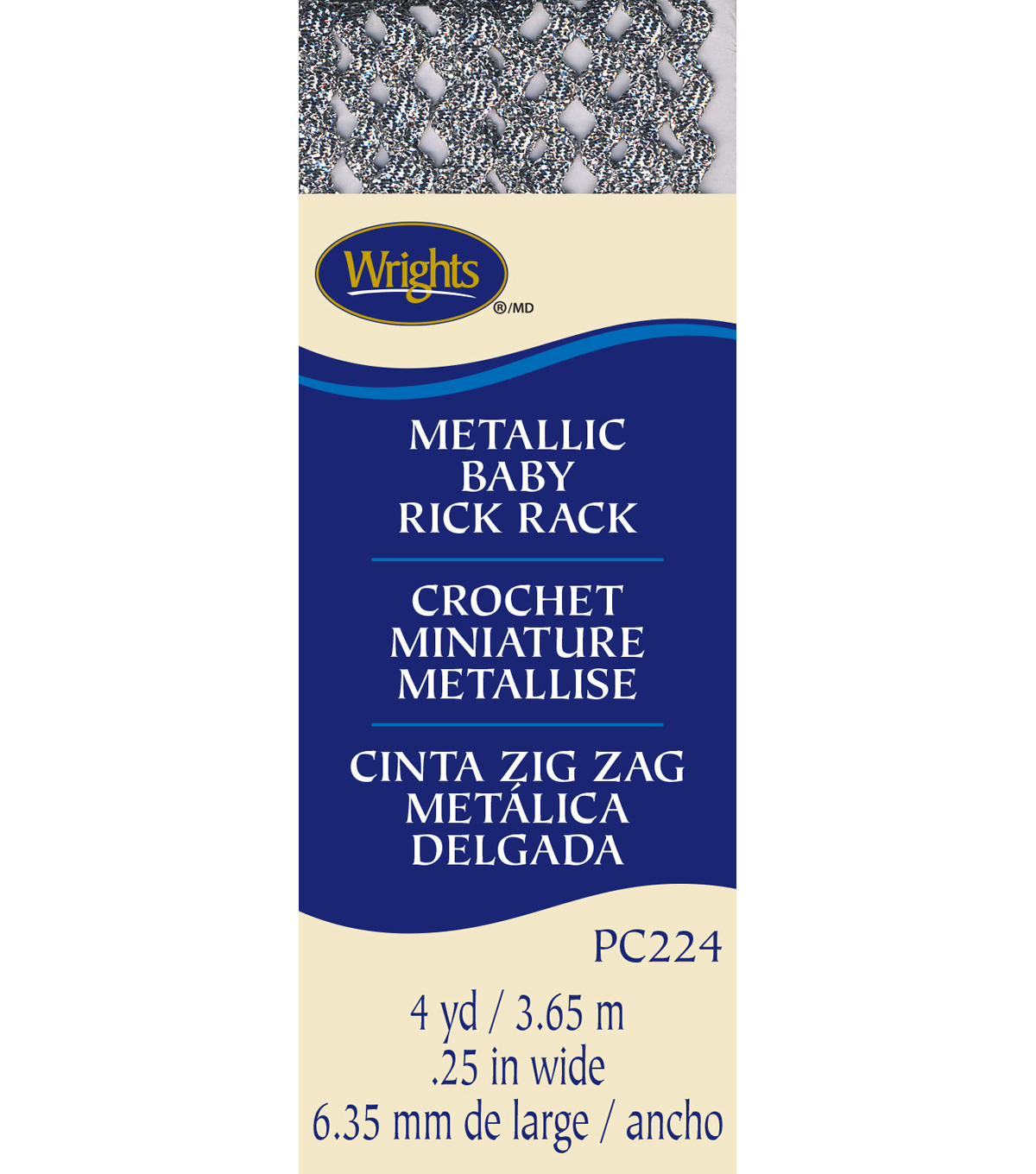 Wrights Baby Metallic Rick Rack 1 4 W X 4yds Silver Joann Wrights Baby Metallic Rick Rack 1 4 U0022w X 4yds Silver