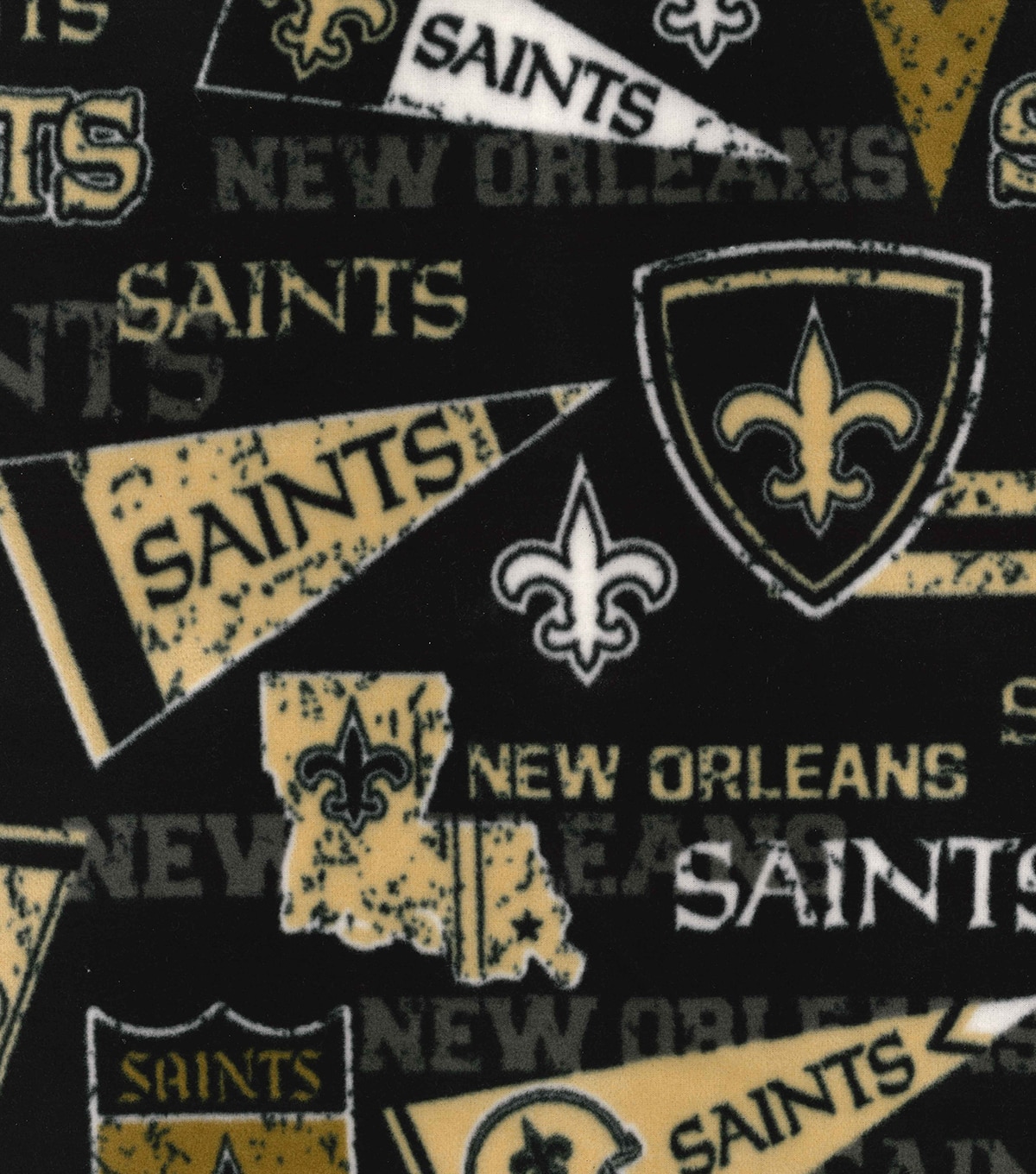 New Orleans Saints Fleece Fabric Retro | JOANN