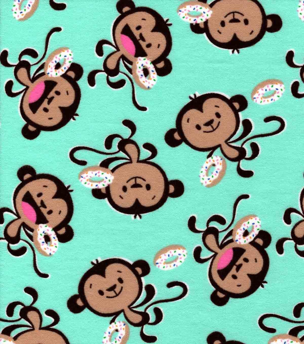 Snuggle Flannel Fabric Sugar Monkey | JOANN