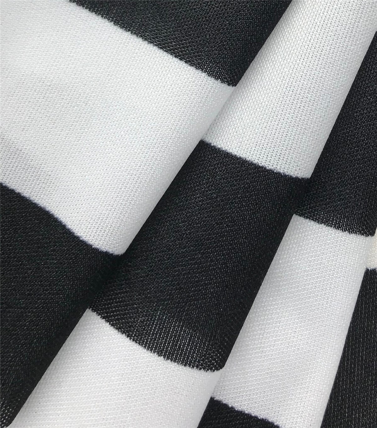 The Witching Hour Costume Knit Fabric-Black White Stripe | JOANN