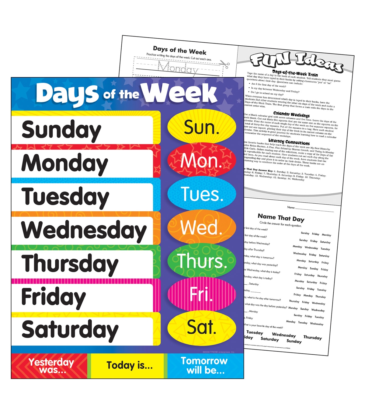 Days Of The Week Chart Ideas