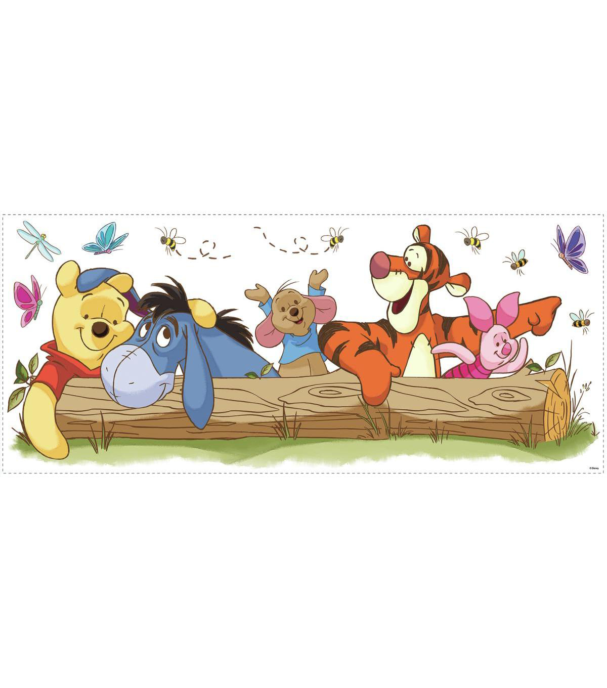 10 In Sheet ~Winnie the Pooh~ Christmas Window Clings. 1 X 6 In One