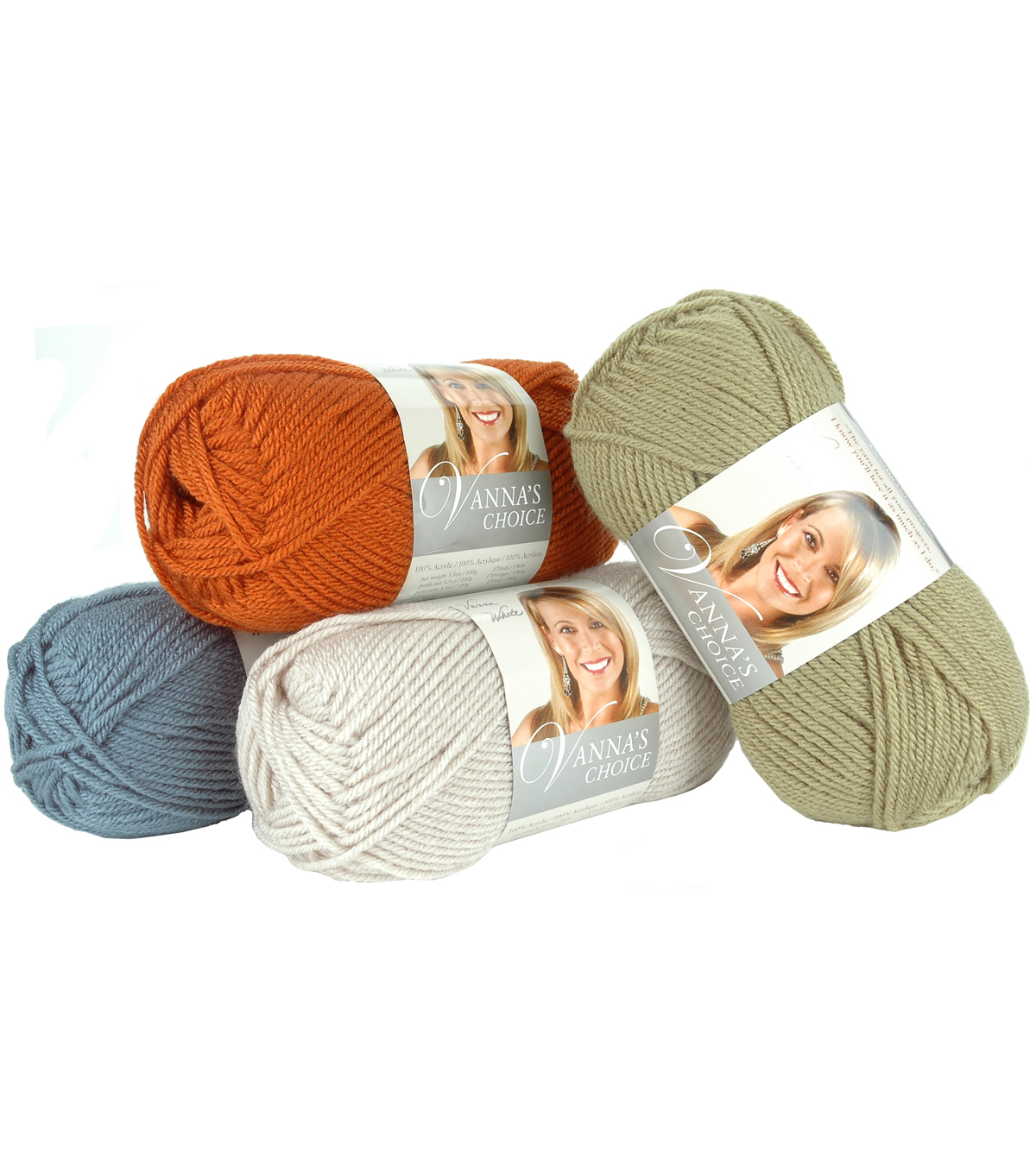Patchwork Grey Lion Brand Yarn 860-500 Vanna/'s Choice Yarn Pack of 3 skeins