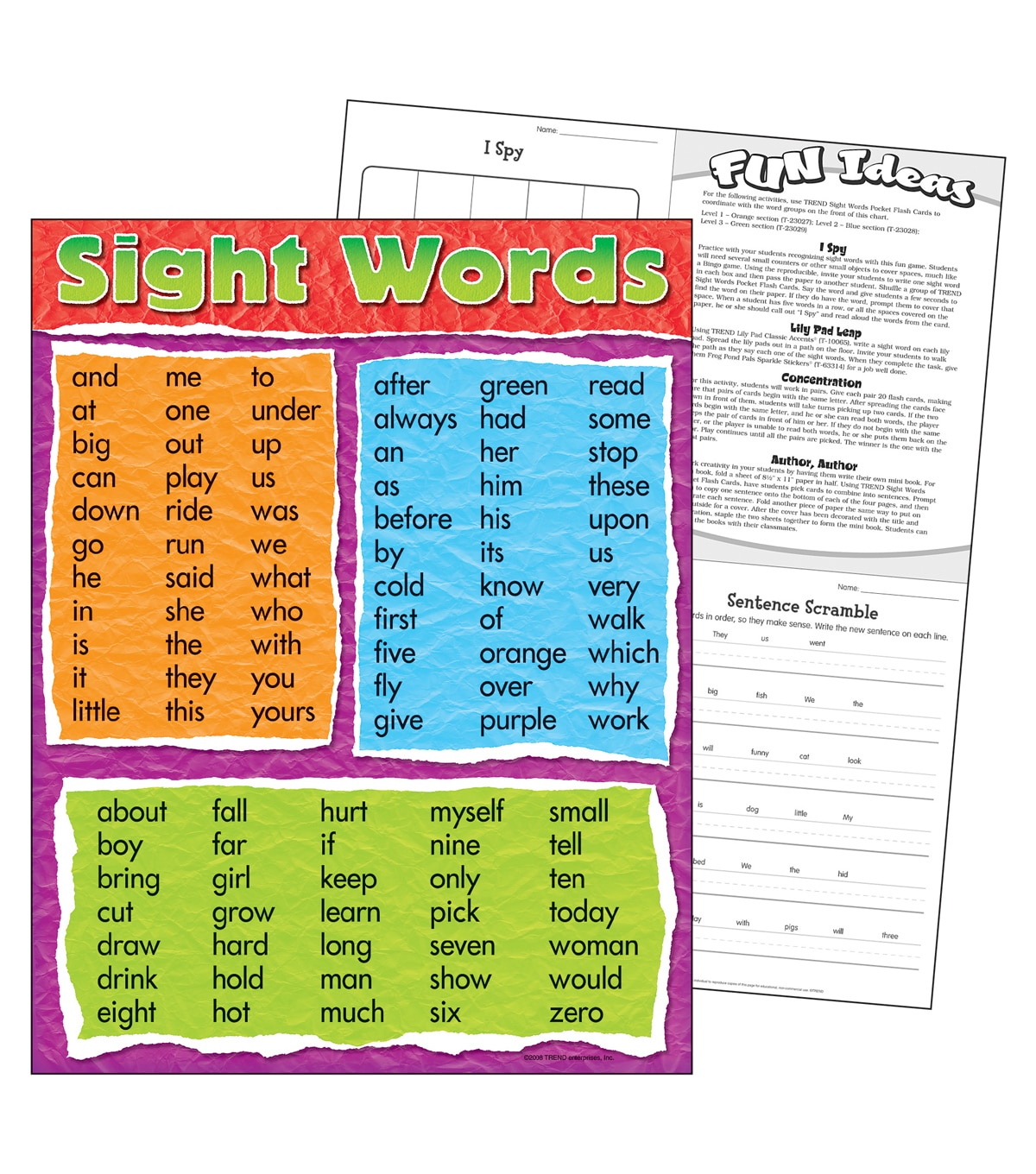 Sight Words Chart