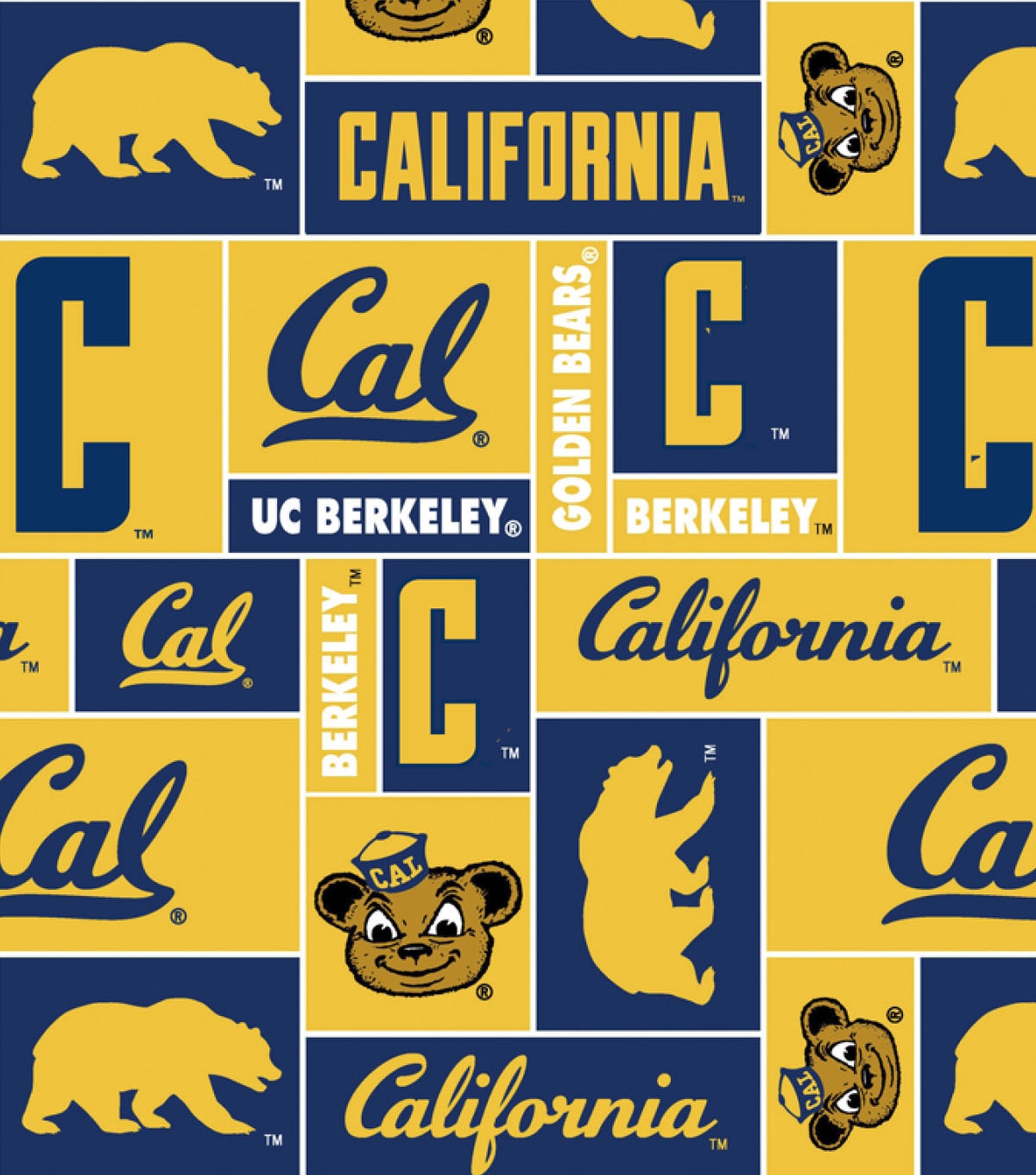 University Of California Berkeley Golden Bears Fleece Fabric Joann