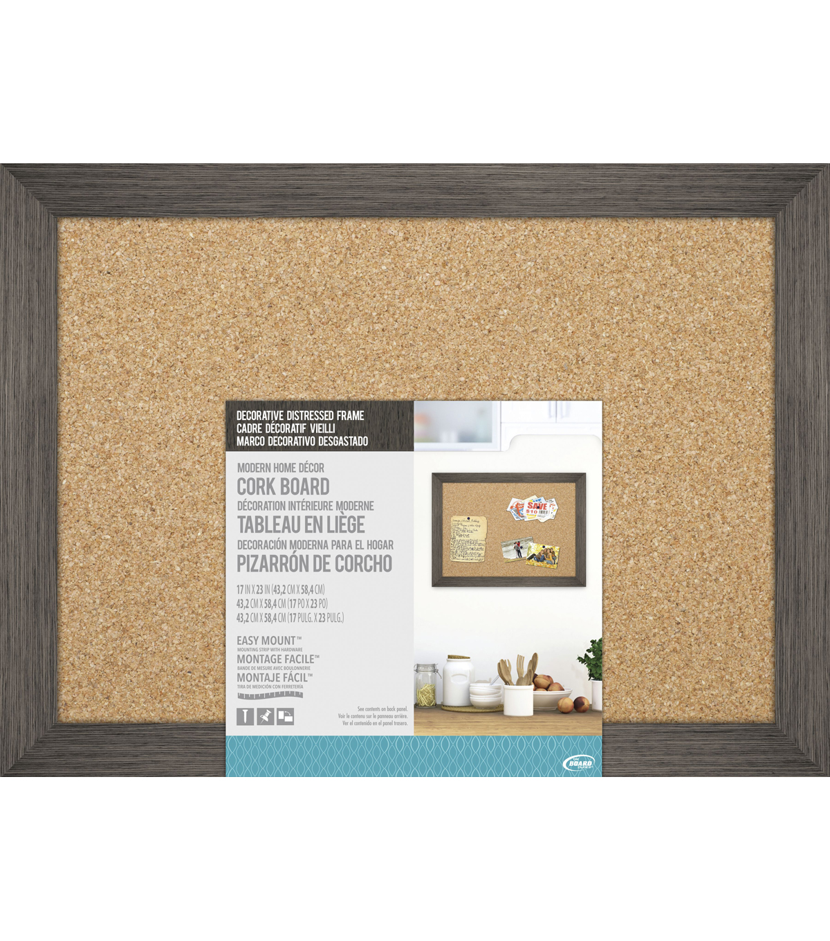 The Board Dudes Cork With Decorative Distressed Wood Frame Joann The Board Dudes Cork With Decorative Distressed Wood Frame