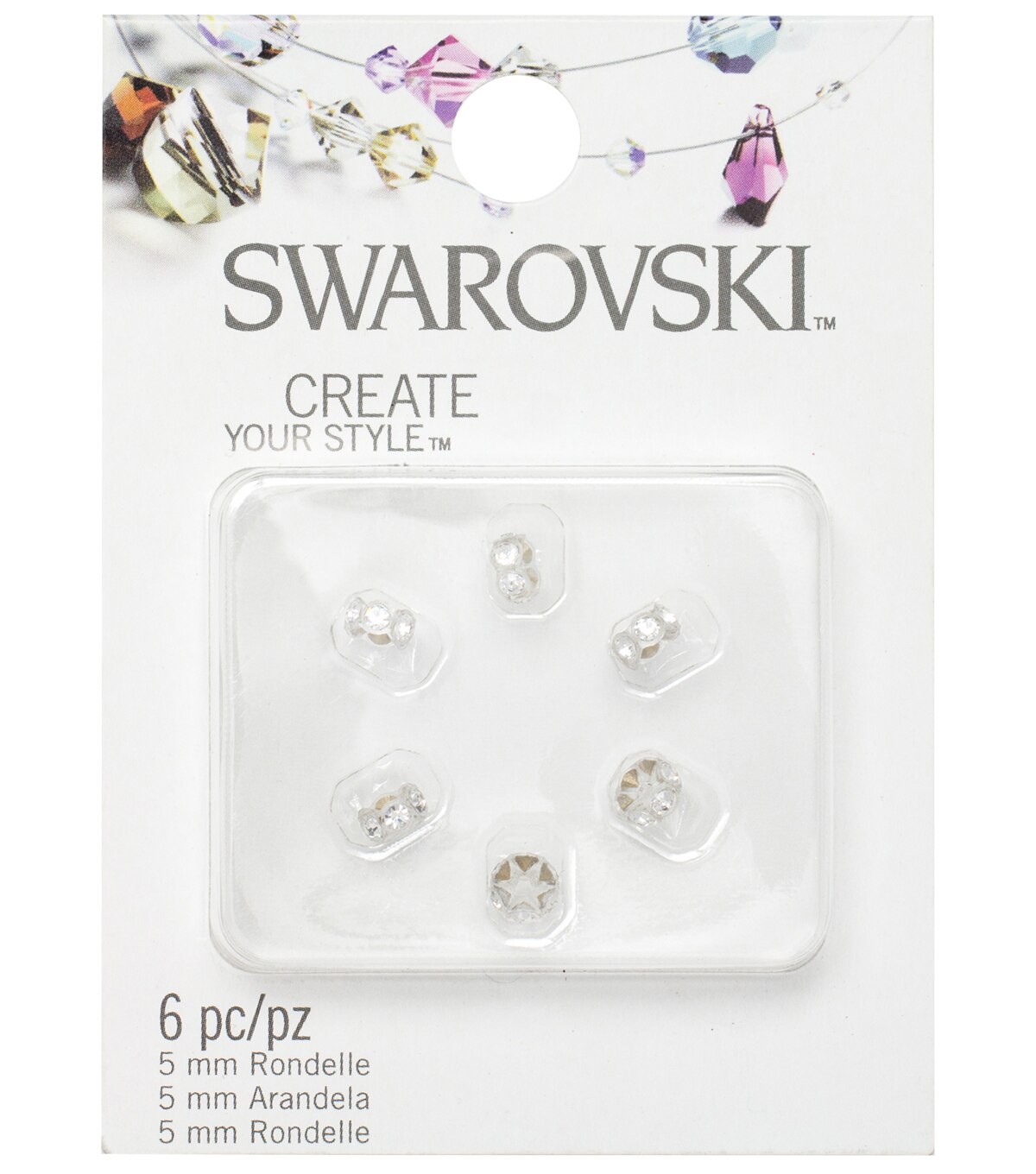 5mm Create Your Style Swarovski Roundelle Beads-Clear 6/pk | JOANN