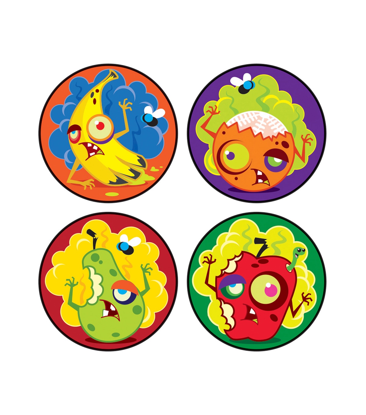 Zombie Fruit-Dirt Stinky Stickers 48 Per Pack, 6 Packs | JOANN
