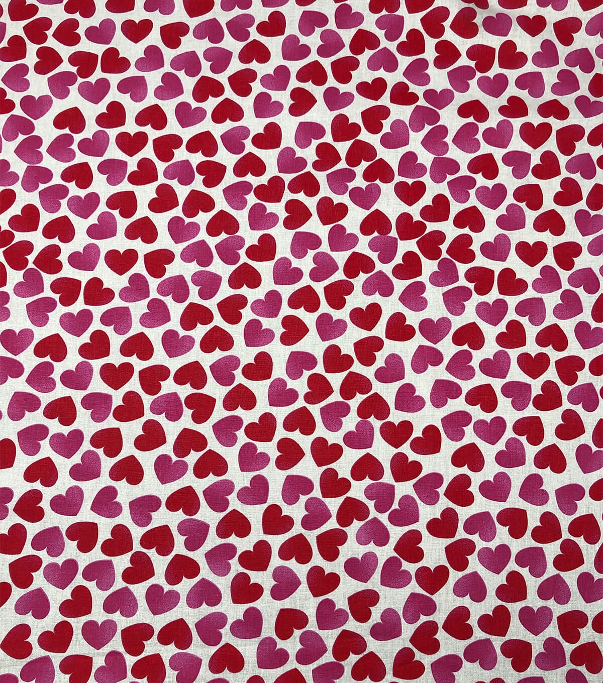Valentine's Day Cotton Fabric Simple Hearts Pink On White | JOANN