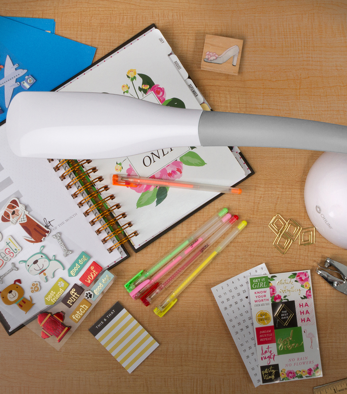 Ottlite Creative Curves Led Desk Lamp With Usb White