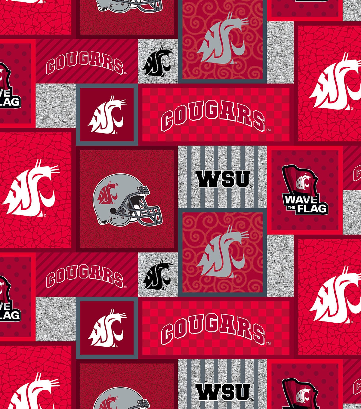 Washington State Cougars Fleece Fabric-College Patches | JOANN