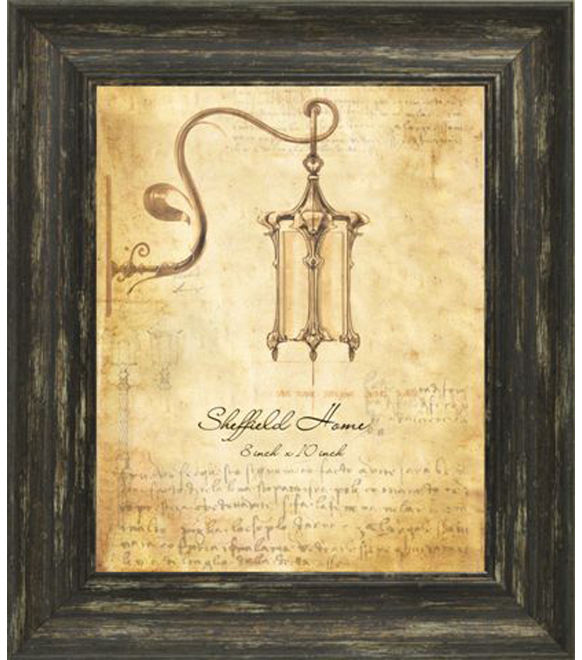 8x10 distressed black frame