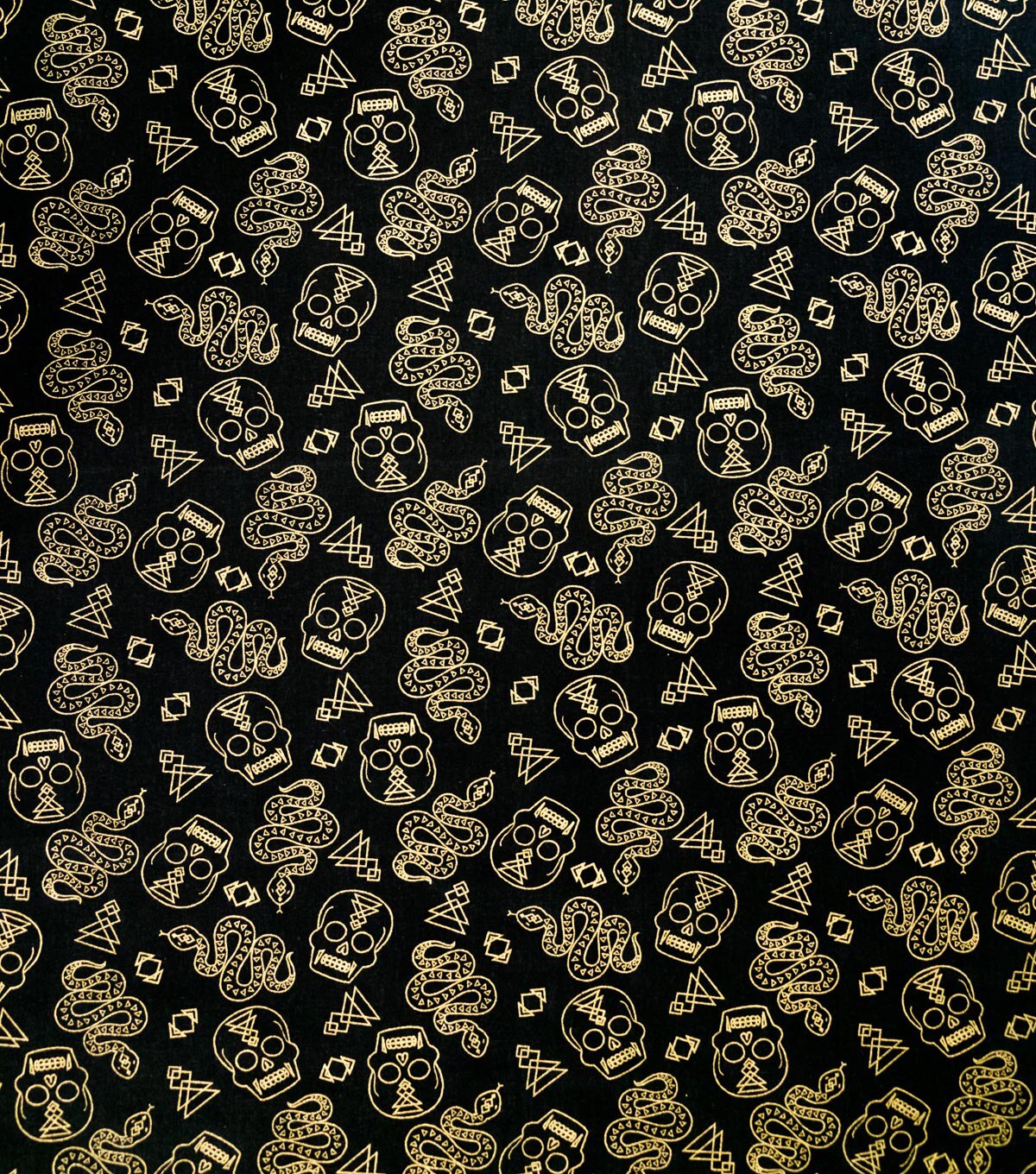 Snakes and Skulls Metallic Halloween Cotton Fabric | JOANN