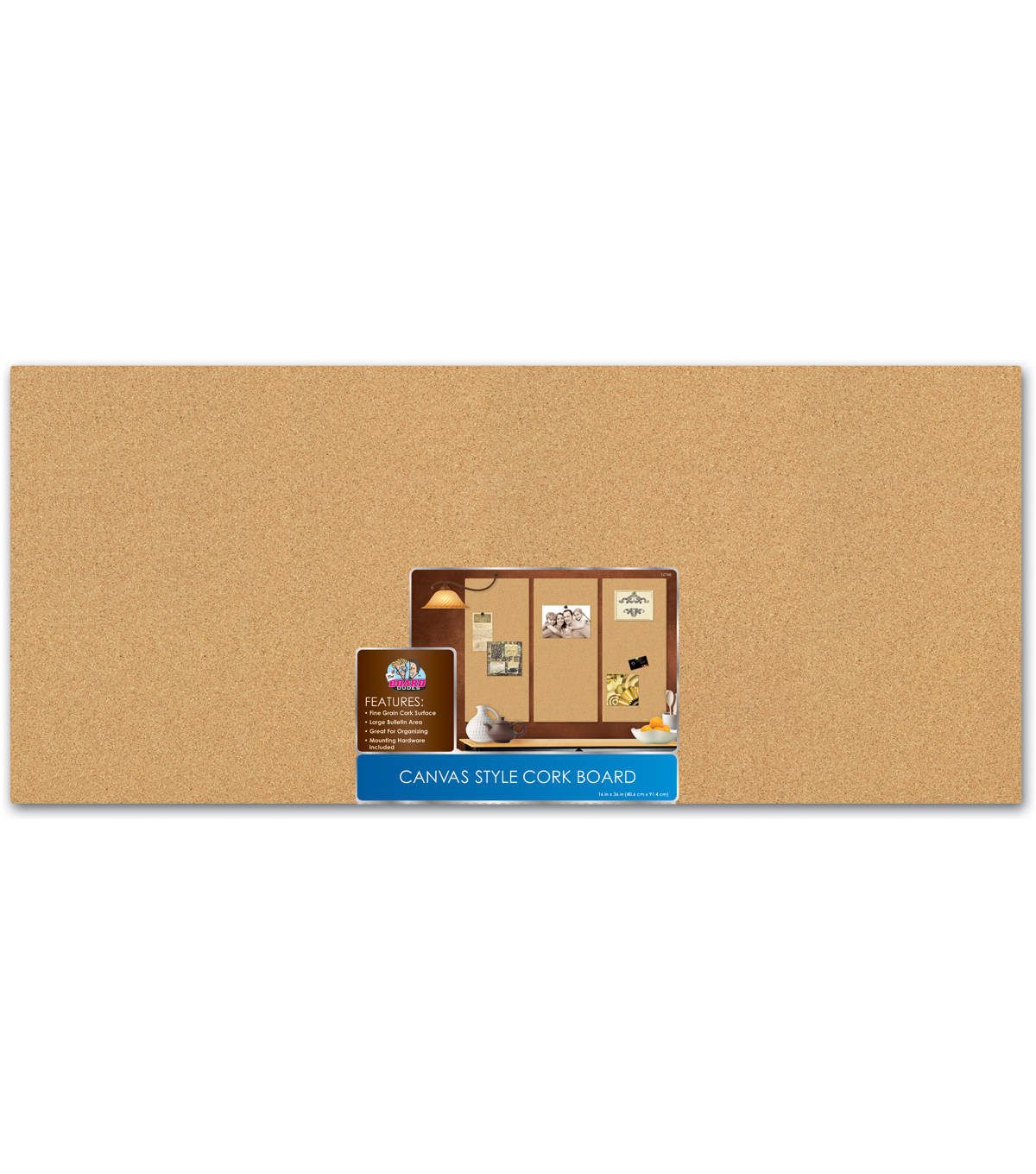 the board dudes 16 x36 canvas style corkboard joann