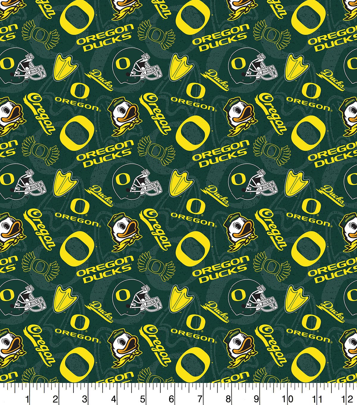 University of Oregon Ducks Cotton Fabric-Tone on Tone | JOANN