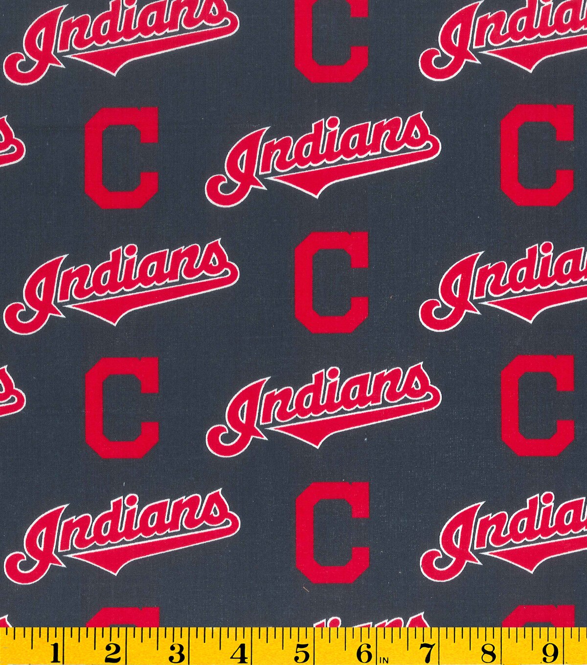 Cleveland Indians Logo Cotton Fabric 58